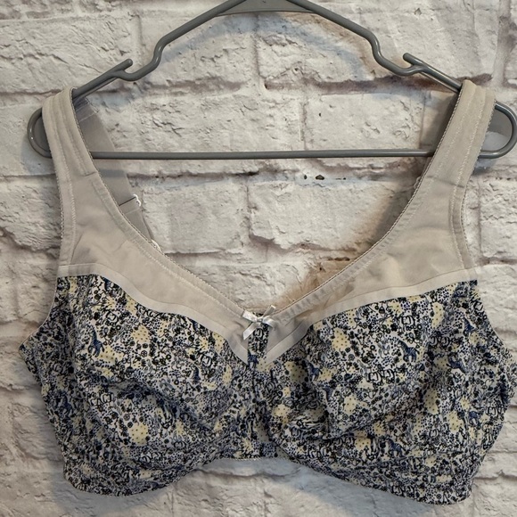 Ulla Popken womens bra 50C all over zebra elephant giraffe print wireless - Picture 1 of 8